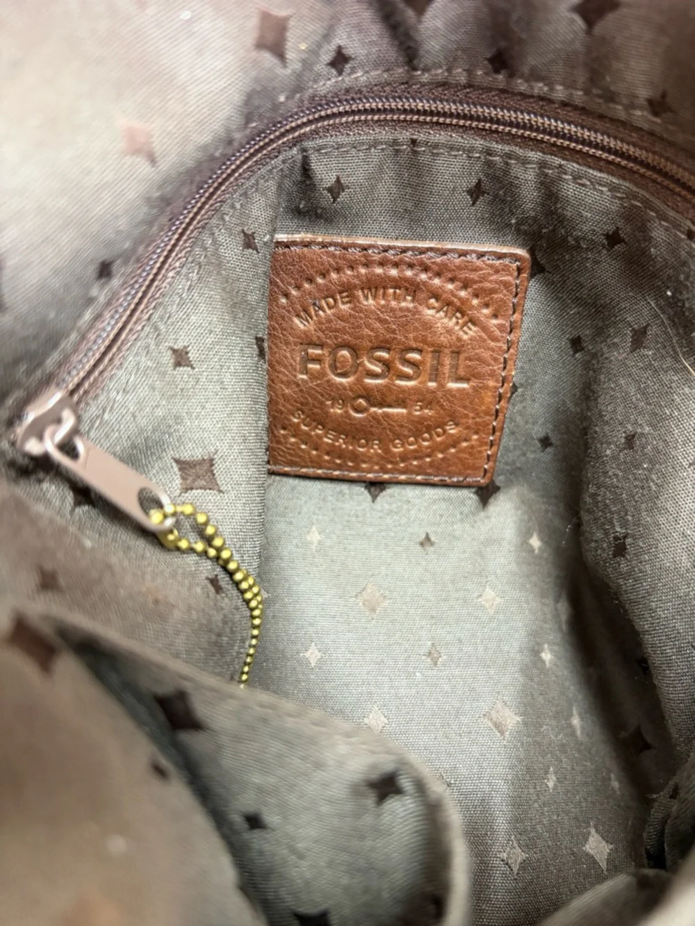 Fossil Long Live Vintage 1954 Leather Cargo Crossbody Bag Brown - Picture 5 of 15